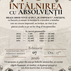 Întâlnirea cu absolvenții!