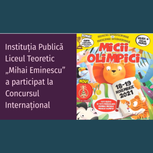 ÎNVĂȚĂM, CONCURĂM, NE DEZVOLTĂM !