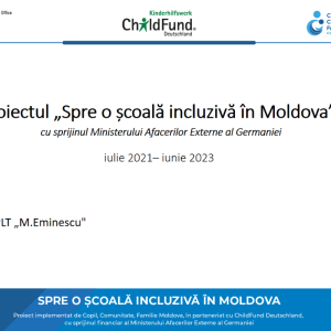 SPRE O ȘCOALĂ INCLUZIVĂ